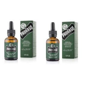 Proraso Beard Oil - Refreshing (Green) 1 oz PACK OF 2 2 pcs